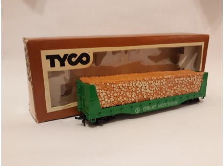 334-B - Vagón porta troncos - Tyco